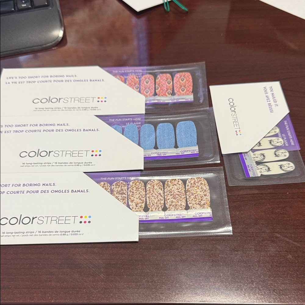 Color Street Floral and Glitter Nail Strips